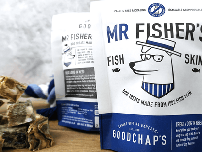 Hr. Fishers fiskeskind | Naturlige hundegodbidder af fiskeskind