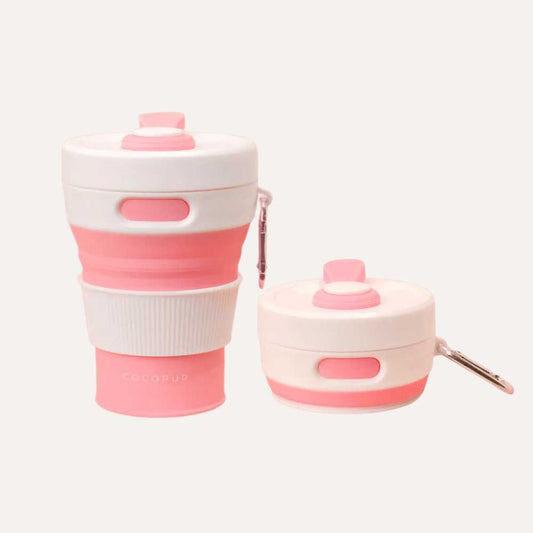 Sammenklappelig kaffekop, lyserød
